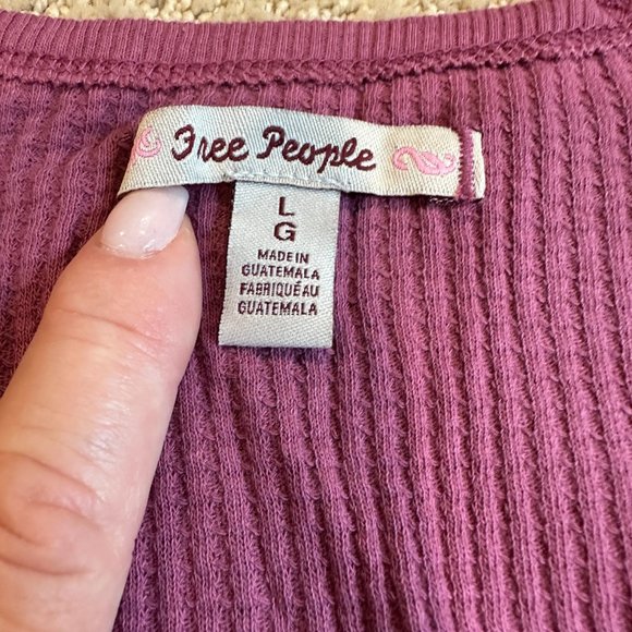 Free People Santa Clara Thermal Waffle Knit Top - Picture 3 of 13